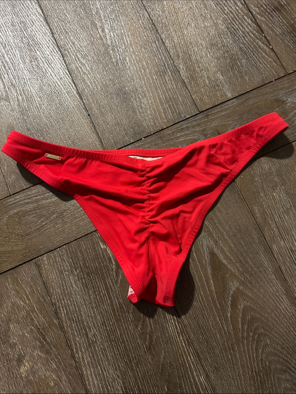 Victoria Secret Women's Red Bikini cheeky scrunch Bottom